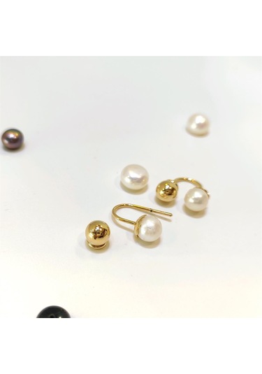 Altın Ürünler 6 - 3 MM İnci Kiraz Top Küpe