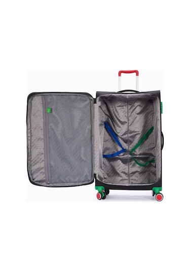 Benetton Orta Boy Kumaş Valiz Siyah Bnt2800