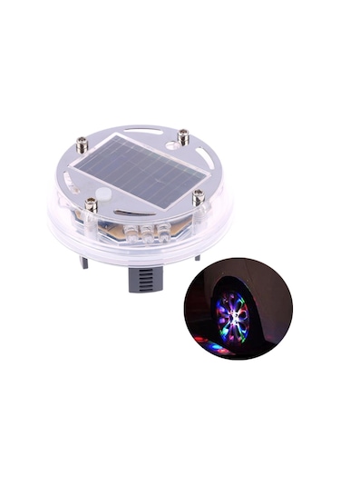 Ayt Sunup Led Işıklı Araba Tekerlek Göbek Kapağı 12 Led 4 Renk 6.5x6.5x4.5cm Oto Jant Ortası Kapak