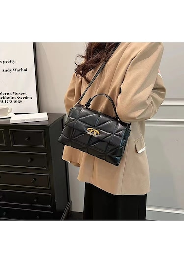 Jzcat Kadın Üst Düzey Çok Yönlü Günlük Sokak Postacı Çantası - Siyah