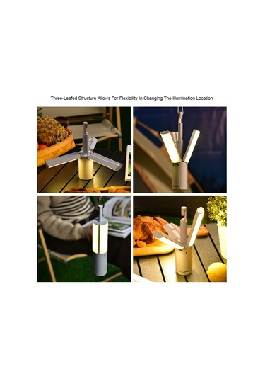 Jeemson Kampçılar İçin Taşınabilir Çok Amaçlı Katlanır Led Fener, 4000mah Pil İle Harika Aydınlatma Beyaz