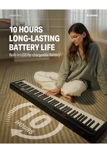 Donner Dep-1 Taşınabilir Dijital Piyano Siyah
