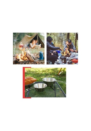 Createtech Taşınabilir Takımı Takımı Sofra Seyahat Seti Pişirme Piknik Paslanmaz Parça Mutfak Mutfak Kamp Gümüş Çelik Aksesuarı Açık 6 Gf Gümüş