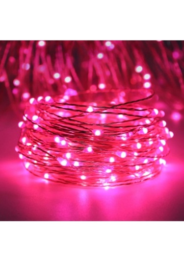 Peri Led 3 Metre Pilli Pembe Renk Dekoratif Aydınlatma Pembe