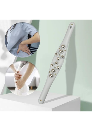 Suntek Sırt Vücut Boyun Bacak Için Boncuklu Makaralı Top Gri