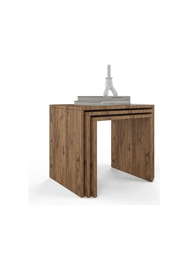 Nova Zigon Sehpa - Beyaz - Siyah