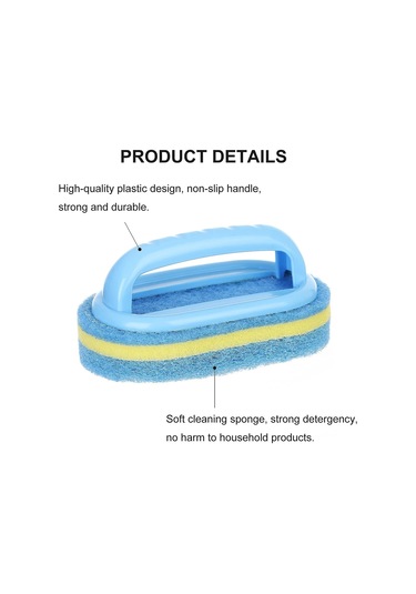 Elde Taşınabilir Sünger Temizleme Fırçası Plastik Küvet Temizleyici Dayanıklı Banyo Mutfak Aleti Seramik Fayans Temizleyici
