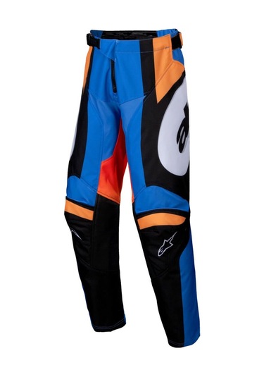 Alpinestars Youth Racer Melt Off-road Motosiklet Pantolonu Oranj Mavi Beyaz