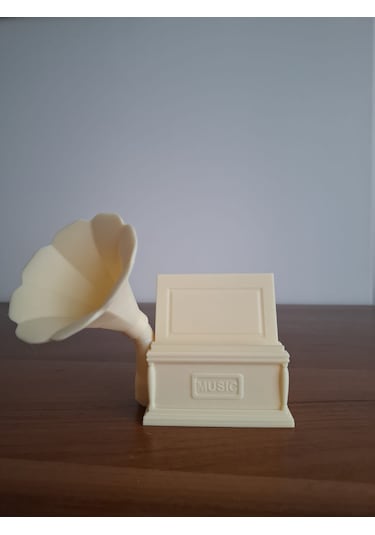 Gramofon Telefon Standı Krem