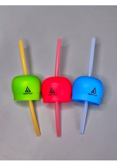 Partycap Bardağa Takılan, Yaylanabilir, Pipetli Silikon Kapak 218923666
