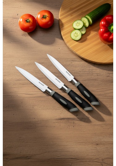 Bernardo Maestro 10 Parça Bıçak Seti Gümüş -  Siyah