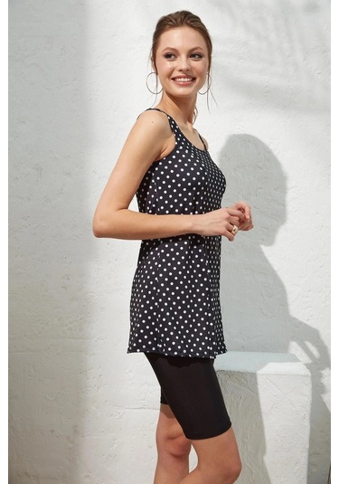 Pierre Cardin Dubai Askılı Tesettür Tankini 221509 Puantiye
