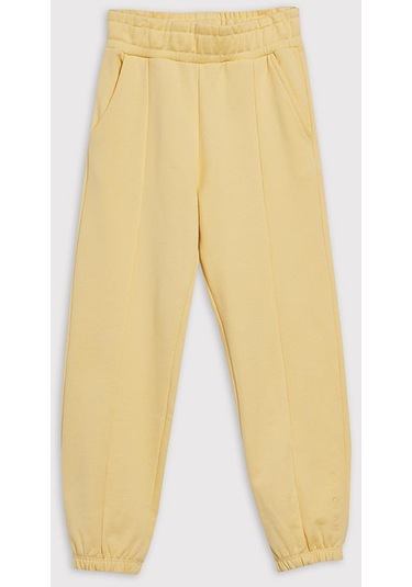 Kids Girl Ön Dikişli Loose Fit Sarı Jogger Sarı