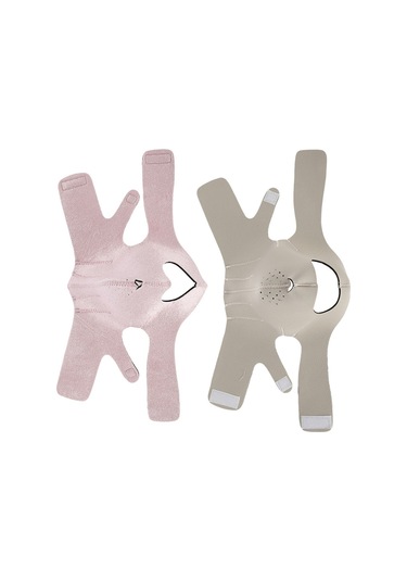 Yüz Zayıflama Maskesi Yüz Masaj Kemeri Bandaj Ince Yüz Kemer Sağlık Aracı Kahverengi