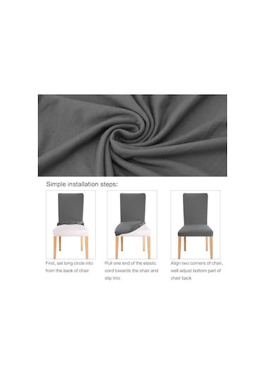 Jms Beyaz Katı Renk Sandalye Kapak Spandex Streç