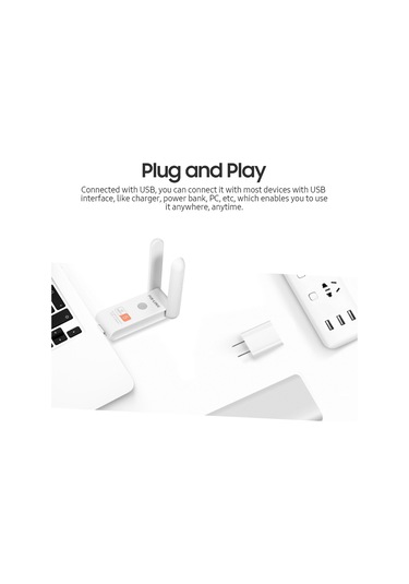 Geeksen Repeater Kablosuz Usb Wifi Adaptörü Çift Bant 2.4g