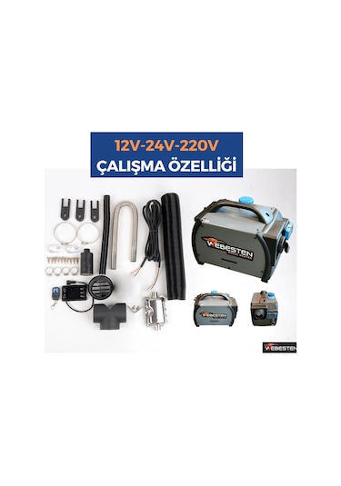 Webasto Muadili Bluetooth Özellikli 12-24-220 V Çanta Tip Dizel Isıtıcı