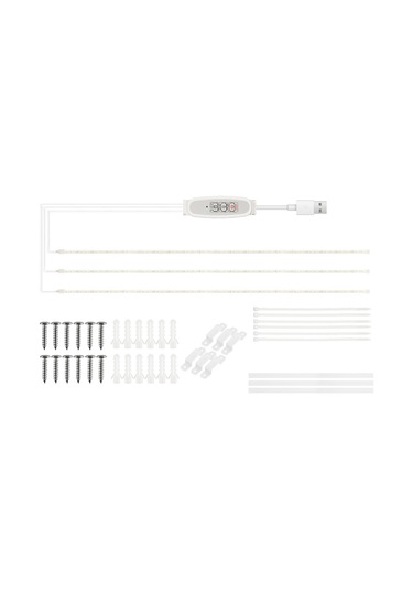 Padalink Usb Bitkisel Büyüme Lambası 100cm: Kırmızı-mavi Işık Spektrumu, 4 Seviye Parlaklık, 24 Saat Akıllı Zamanlayıcı 3h/9h/12h , Çoklu Kurulum Seçenekleri Yapıştırıcı/vis/bağlayıcı