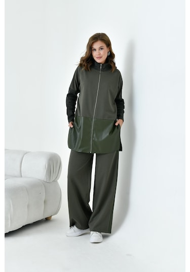 Ftz Kadın Deri İki İp Takım Haki 30949-haki Haki