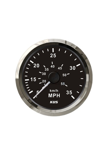 Kus Sürat Göstergesi 35 Mph Siyah 12-24V 85 Mm Siyah