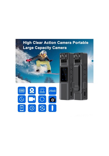 Padalink 1080p 12mp Geniş Açı Spor Kamera - Wifi İle Telefon Bağlantısı, Gölge Kaydı, Kol Saati Tasarımı, 256gb Destekli Siyah