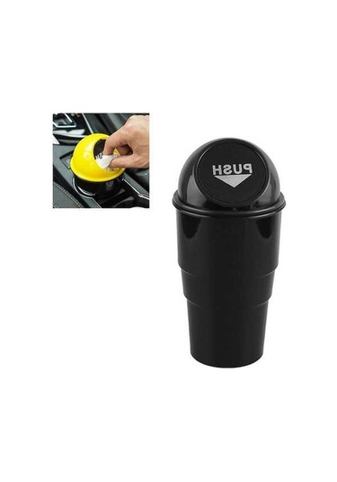 Createtech Tutucu Siyah Otomobil Depolama Kutusu - Evrensel Araç Çöp Kovası