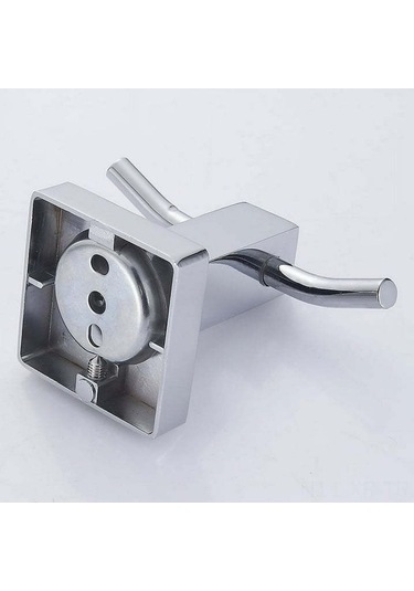 Fortunelane Krom Kaplama Bakır Çift Kanca, Kare Modern Havlu/elbise Tutucu - Zincir Alaşımlı Banyo Duvar Kurulu, Dayanıklı Diğer