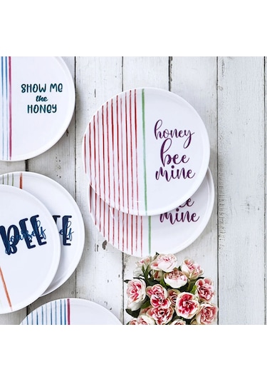 Fecra Text 6 Parça Pasta Tabağı Seti