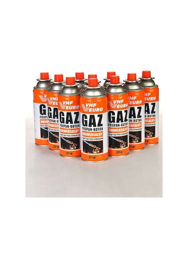 Remtaş Vmf Eurogaz Kamp Ocak Gazı Valfli Kartuş 227gr - 12 Adet Çok Renkli