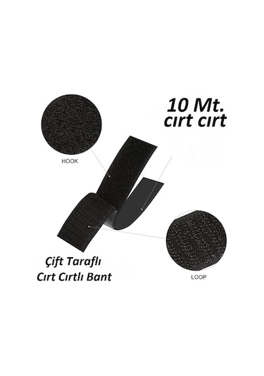 10 Metre Cırt Cırtlı Bant - Kaliteli Cırt Bant - Çırt Çırt Band (269285050)