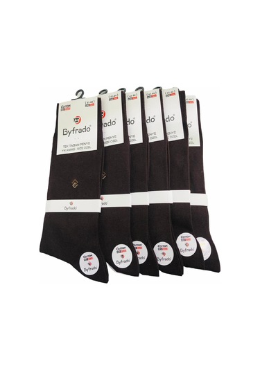 6'lı Yazlık Dikişsiz Pamuklu Erkek Çorabı-Koyu Kahve Koyu Kahverengi