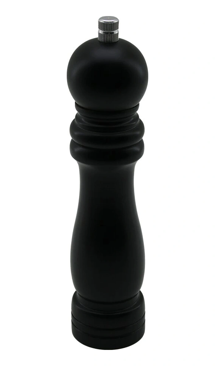 Siyah Ahşap Büyük Çap: 4.5cm - Uzunluk: 19.5cm Tuz - Baharat Öğütücü Kahverengi