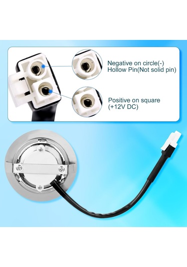 Yifomall Paslanmaz Çelik Davlumbaz Led Aydınlatma Seti, 12v Dc 2 Adet Led Ampul, Davlumbaz Aydınlatma Değişim Parçası