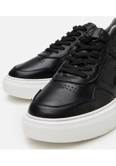 Hotiç Erkek Deri Siyah Yüksek Tabanlı Spor Ayakkabı 02ayh305900a100 Siyah-black Siyah