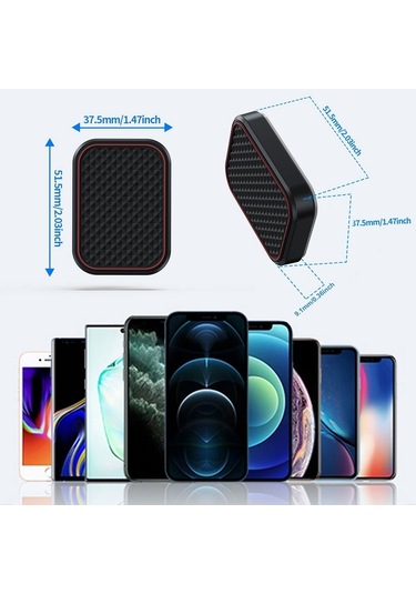 Sones Düz Yapışkanlı Manyetik Araba Cep Telefonu Navigasyon Tutucu Gri