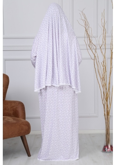 Iki Parça Pratik Namaz Elbisesi Beyaz