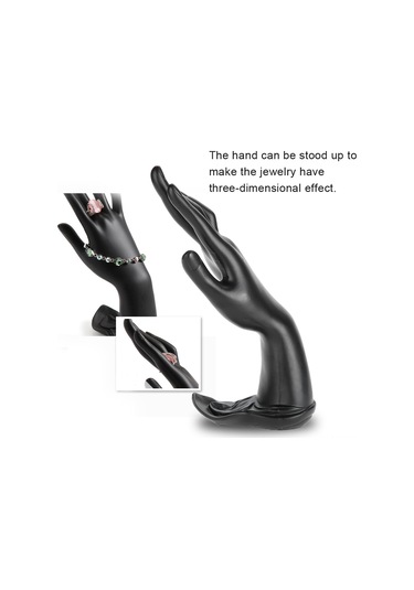 Springsun Siyah Reçine El Maneken, Pürüzlü Lotus Desenli, Takı Sergilama Ve Organize Etme İçin, Ev Ve Mağaza Kullanıma Uygun, 3d Etkili Çok Renkli