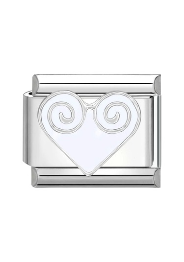 Lasperal Tatlı Kalp Ve Çiçek Charm Bağlantıları - 9mm Bilezik İçin Paslanmaz Çelik Dıy Takıblue Blue