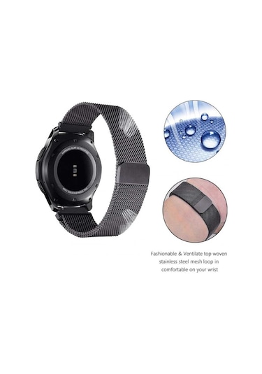 Gear S3 22mm Uyumlu Krd-12 Metal Zore Kordon