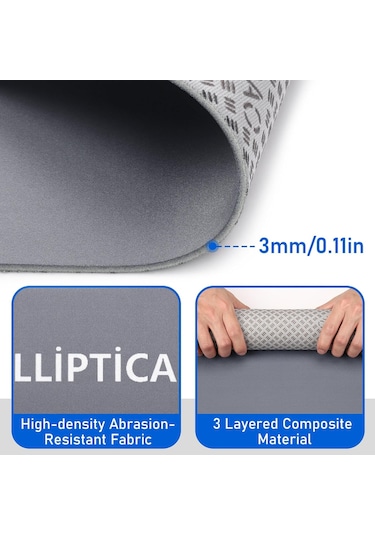 Elipse Bacak Egzersizi İçin Slip Olmayan Egzersiz Mat, Elipse Makine Mat, Masa Altında Egzersiz Matları Eliptikler