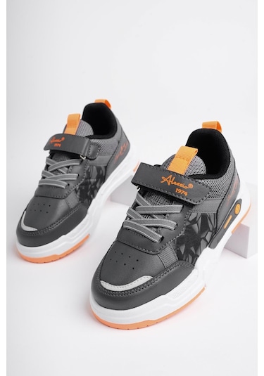 Muggo Gumball Garantili Bağcıklı Ve Cırtlı Unisex Çocuk Sneaker Spor Ayakkabı Füme