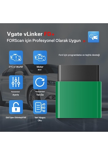 Vlinker Fd+ Obd2 Araç Teşhis Cihazı Bluetooth