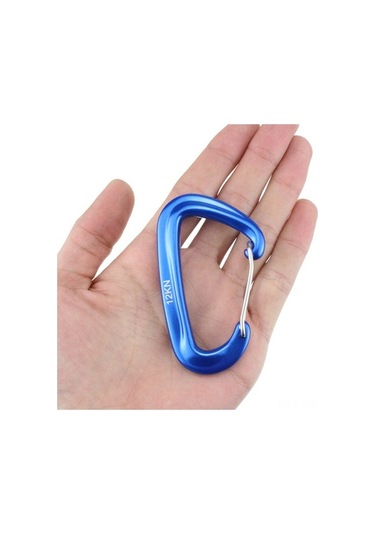 Pazly 6 Adet 12kn Kapalı Kilitli Karabina Seti - Kamp, Yürüyüş, Tekne İçin Çok Renkli - Dayanıklı Alüminyum, Pratik Kullanım Çok Renkli