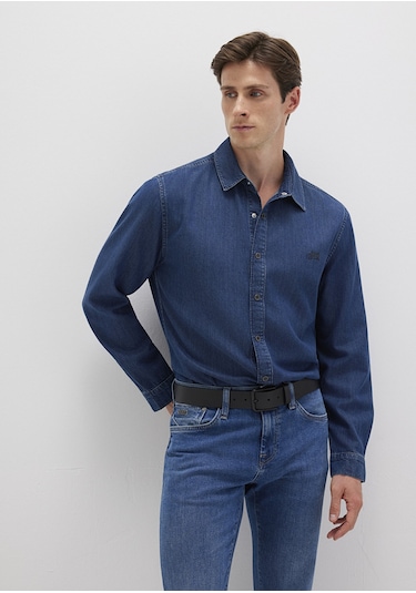 Mavi - Roy Lux Black Koyu Indigo Mavisi Jean Gömlek 0210496-90767 Koyu Mavi