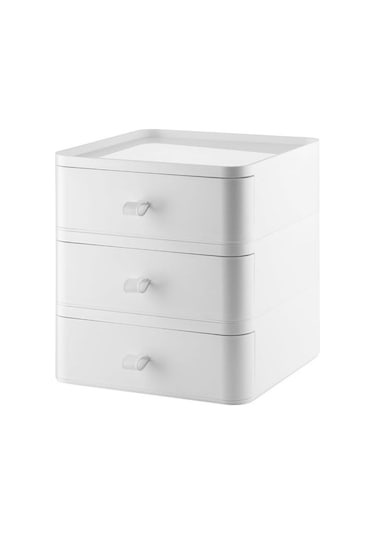 3 Çekmeceli Takı Ve Makyaj Kutusu 20 X 20 X 24 Cm Çok Renkli