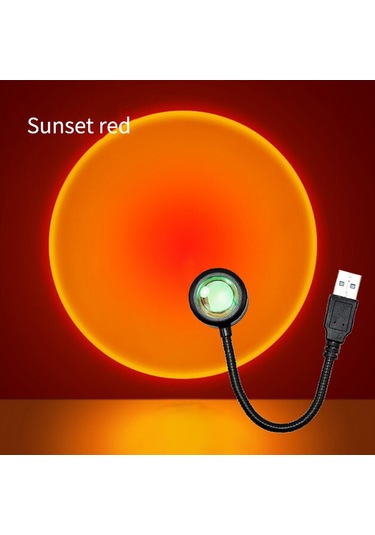 Kosona 360 Döner Boru Güneş Batımı Işığı - Yumuşak Renkli Projeksiyon, Usb Çalışır, Romanatik Ortam Aydınlatması, Fotoğraf Ve Canlı Yayın Arka Planı