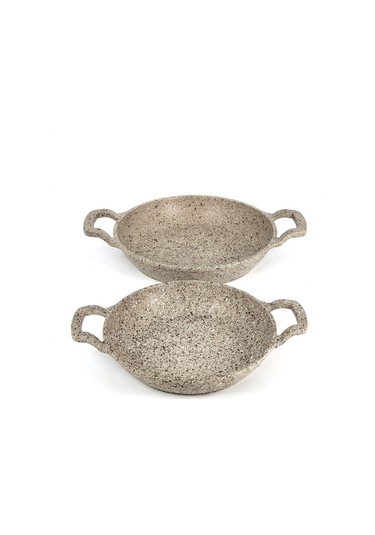 Oms 3729 Döküm Granit 2 Parça Kapaksız Sahan Set 18-20 Cm Kumbeji
