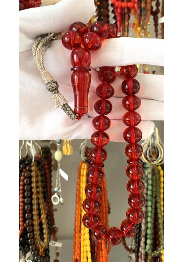 İri Boy Kırmızı Necef Katalin Tesbih