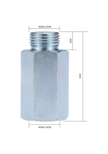 Kosona İkinci Lambda Oksijen Sensörü Uzatıcı Spacer, Euro 3 Ve Üstü Araçlar İçin Katalitik Dönüştürücü Sonrası Hata Giderici Demir Çinko Kaplama