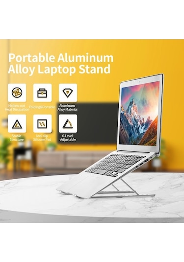 Didadodo 6 Kademeli Modülar Taşınabilir Dizüstü Bilgisayar Standı - Ergonomik Alüminyum Soğutucu